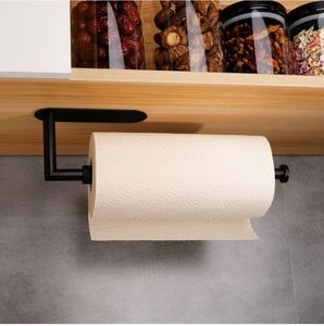 WEKIS Modern Black Waterproof Toilet Paper Holder with <b>Shelf</b> Wall-Mounted Metal Stand for Bathroom Use - Product Image 3