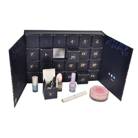 Calendrier d'entrée personnalisé, en carton rigide, de luxe, personnalisé, vide, couleur blanc, 24 jours