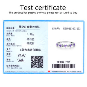 Perhiasan halus perak murni 925 mewah ringan cincin tumpuk zirkonia kubik warna-warni manis cincin janji hati cinta - Product Image 6