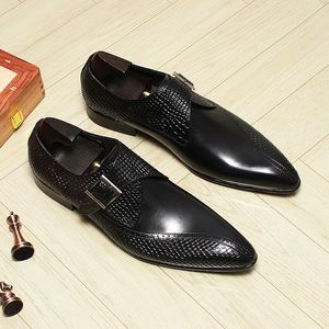 Mocassins pour hommes en cuir véritable haut de gamme, tendance, avec semelle épaisse, chaussures en cuir pour hommes de style Oxford décontractées et de haute qualité - Product Image 5
