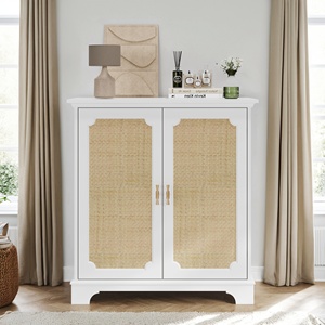 Modern <b>Sideboard</b> Buffet Cabinet with Rattan Decorated Doors Eco-Friendly Durable Kitchen & Dining <b>Storage</b> - Product Image 6