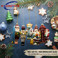 Fabricant d'ornements de Noël en verre, vente en gros OEM, Casse-noisette, Ours, Docteur, Chicago, Cadeau, Boule de Noël en borosilicate