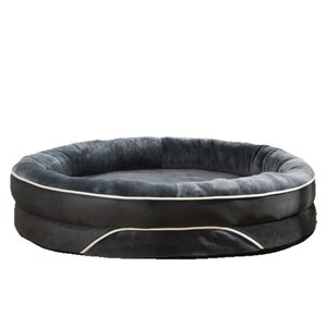 Lit <span class=keywords><strong>pour</strong></span> <span class=keywords><strong>chien</strong></span> de grande taille en mousse à mémoire de forme <span class=keywords><strong>orthopédique</strong></span> lavable en peluche courte grise personnalisé par le fabricant, tapis de sommeil rectangulaire <span class=keywords><strong>pour</strong></span> chiens de taille moyenne à grande - Product Image 6