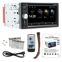 Lecteur DVD/CD/VCD de voiture universel 2Din Carplay Android Auto TV BT/FM/AUX-in/USB Aide à la marche arrière Radio stéréo multimédia de voiture