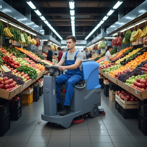 Scrubber industriale del pavimento della macchina automatica di pulizia del pavimento della fabbrica della cina per l'aeroporto, la stazione, il centro commerciale, il parcheggio - Product Image 4