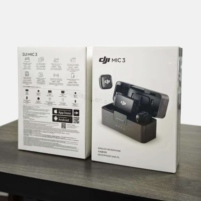 DJI Mic 3 (2TX+1RX+Charging Case) Dual Channel Wireless Lavalier Mic 16g Ultralight 32-bit Float OsmoAudio Original EPR Ready