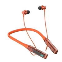 Auriculares Inalámbricos Transparentes con Banda Magnética para el Cuello, Pantalla LED, Auriculares Deportivos para Juegos, Caminar, Auriculares Estéreo