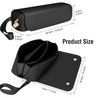 Outils de cheveux Sac de voyage et tapis résistant à la chaleur pour outils chauds Essentiels de voyage pour femmes Étui en cuir pour fer à friser pour outils de cheveux