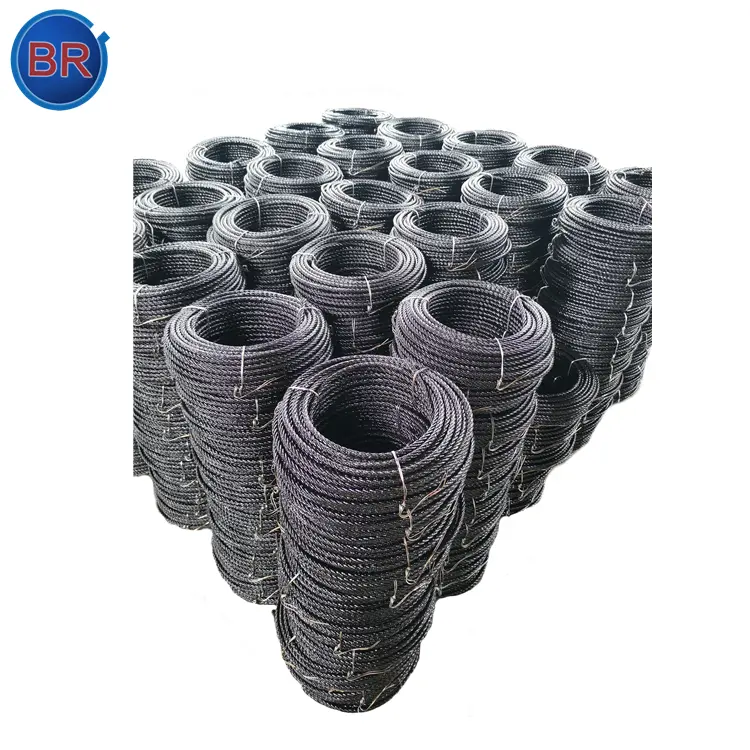 Factory Price Hot Dipped High Quality Asphalted Steel Wire Rope12mm 14mm For Hoist Rope