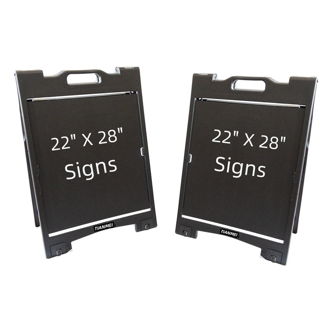 Double Sided Portable Plastic Sandwich Board a Frame Sidewalk Sign