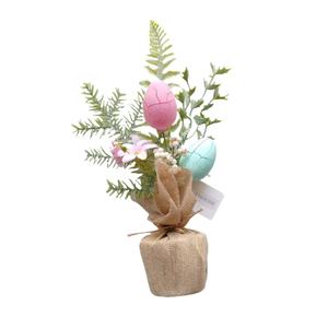 Directo <span class=keywords><strong>de</strong></span> fábrica DIY decoración Ornamental para el hogar flores artificiales en maceta suaves duraderas con conejito pájaro huevo primavera comedor hecho a mano - Product Image 2