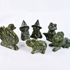 Hand Carved Mixed Crystal Small Crystal Figurine Natural <strong>Stone</strong> Xiuyan <strong>Jade</strong> Elephant Dragon Crystal Statue - Product Image 4