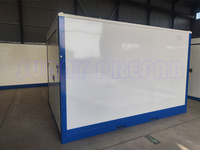 10 '12' Pieds Pliable Plat Pack Tout Acier Gousses Conteneur Préfabriqué Assembler Mobile Empilable Hangar Portable Unités De Stockage