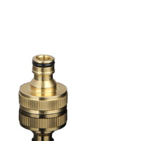 Adaptateur de robinet en cuivre de 1 pouce avec buse de pistolet à eau Connecteurs d'eau de jardin en métal Accessoires accessoires