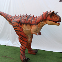 Costume de dinosaure réaliste sur mesure, taille réelle, Carnotaurus, silicone, utilisation intérieure/extérieure, imperméable, parc à thème, parc d'aventure