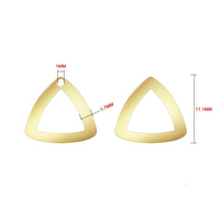11.1mm Triangle Goutte Pendentifs 14K Or Rempli Géométrique Charme Connecteurs pour DIY Collier Bracelet Boucles D'oreilles Fabrication de Bijoux