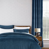 Cortina de Terciopelo de Venta Directa del Fabricante BSCI, Cortina Opaca de Terciopelo Profesional de Fábrica con Juego de Ropa de Cama a Juego