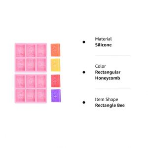Moule à savon rectangulaire en silicone alvéolé LA, idéal pour la fabrication de savons personnalisés, cuisson, durable, antiadhésif, facile à nettoyer - Product Image 3