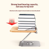 Support de Lecture en Alliage d'Aluminium, Étagère de Bureau pour Enfants, Support de Tablette PC Multifonctionnel Pliable et Rotatif à 360 Degrés, Marque OEM