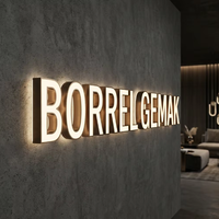 Letrero Comercial con Letras en 3D, Letreros Iluminados LED, Logotipo Personalizado, Letrero Luminoso Retroiluminado para Pared de Tienda o Empresa