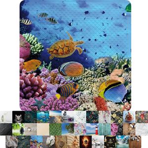 Sanilo เสื่ออาบน้ำ21x21นิ้ว, เสื่อกันลื่นสำหรับซักเครื่องได้เสื่อกันลื่นสำหรับอาบน้ำและอ่างอาบน้ำสไตล์มหาสมุทร - Product Image 5