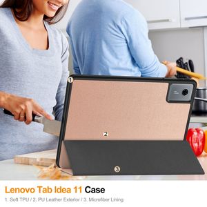 Flip Soft TPU Leather Stand Holder Tablet Cover Case avec porte-stylo Étui de protection pour <span class=keywords><strong>Lenovo</strong></span> Tab Idea 11 TB336ZU TB336FU - Product Image 5