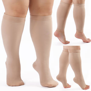 All Size Knee-High Medical Compression Socks Stockings 15-20/20-30mmHg Nude/Black Reduce <strong>Varicose</strong> <strong>Veins</strong> - Product Image 3