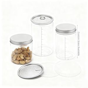 Bocaux alimentaires modernes en plastique PET transparent 150ml-200ml avec couvercle à vis pour le stockage de bonbons - Product Image 2