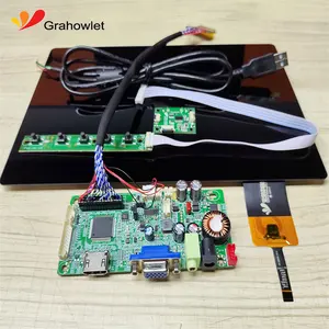 Grahowlet HX1011801 modul tampilan layar sentuh lcd tft kapasitif ips industri 10.1 inci kecerahan tinggi