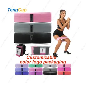 TY RTS in stock Hot Selling Exercise Custom Logo Loop Fitness Yoga Band Resistance Squat resistance band