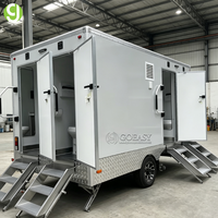 Toilettes mobiles de luxe Goeasy en acier inoxydable galvanisé, toilettes portables, remorque pour toilettes, camping-cars