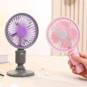 Portable Rechargeable Handheld Fan With Phone Stand 5W DC Motor <b>Battery</b> <b>Operated</b> For Desk Or Travel Use - Product Image 2