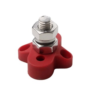 Heavy Duty Dual Terminal Connecting Rod M10 Wiring Bolt For Car Boat Steel Black Accessory - Product Image 4