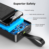 Banco de Energía Portátil de 60000 mAh con Múltiples Funciones, Carga Rápida, 60000 mAh/36000 mAh con Luz LED Brillante