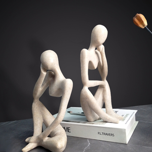 Nuevos productos de venta caliente, estatuas de pensador y esculturas de <span class=keywords><strong>hombre</strong></span> <span class=keywords><strong>pensante</strong></span>, modelo de artesanía de resina, figuritas coleccionables personalizadas - Product Image 5