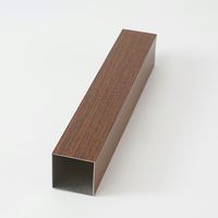 Profilé carré en aluminium à grain de bois pour décoration de plafond intérieur – Prix compétitif