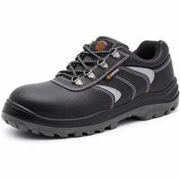 AIMVVSEC Sepatu Keselamatan dengan Ujung Baja Suede Hitam Anti Tusukan Tahan Panas Sepatu Kerja Industri untuk Bengkel Pengelasan
