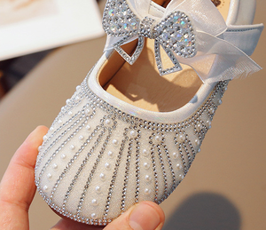 Nuove <span class=keywords><strong>Scarpe</strong></span> con Paillettes per Bambine, <span class=keywords><strong>Scarpe</strong></span> Principessa con Strass e Fiocco, Moda 2025 per Matrimoni - Product Image 2
