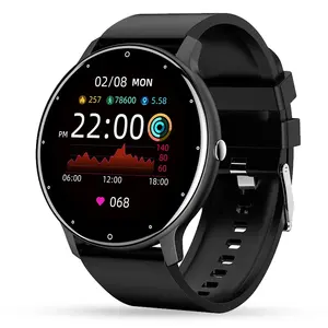 2023 Neuzugang Smart Watch Tragbare Geräte Wasserdichte Frauen Männer Lady Sport Fitness Smartwatch Runde Smart Watch ZL02