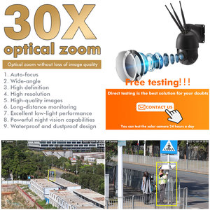 Tecdeft PTZ máy ảnh tự động theo dõi 8MP 30x zoom tầm xa thẻ Sim an ninh máy ảnh 4G LTE 5MP tầm nhìn ban đêm Dome không thấm nước - Product Image 6