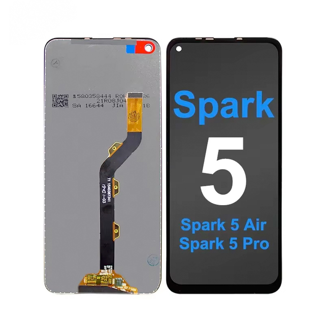 SOR Quality Super Quest Brand Original Mobile Phone Display Lcd Screen Replacement for Tecno Spark 5