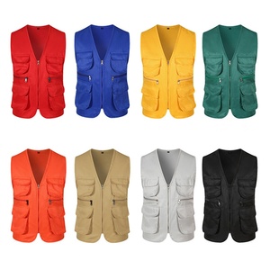 Tüm satış fabrika özel logo 100% Polyester artı boyutu çok cepler anti-hap Anti-Shrink artı boyutu unisex yelekler yelekler - Product Image 3
