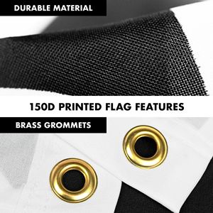 Bandera de rifle G128 de 3x5 pies con mástil giratorio antienredos de 6 pies, bandera de poliéster negra impresa para uso en exteriores - Product Image 6
