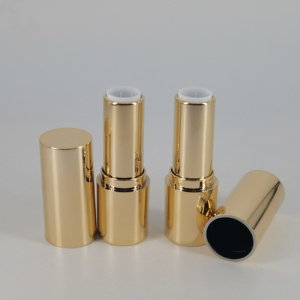 New Arrival Golden ABS <b>Lipstick</b> Tube Empty Cosmetic Cases 4g <b>Custom</b> Color & Logo Lip Balm Case for Makeup - Product Image 5