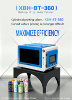 Printer UV Silinder Desktop XBH BT 360 Rotary 360 untuk Botol, Mug, Kaleng, Cangkir, Tumbler, Kerucut, Pencetakan Spiral LED UV