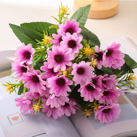 Haute qualité fait à la main écologique soie Mini tournesol décoration de la maison photographie accessoires fleurs artificielles noël Graduation