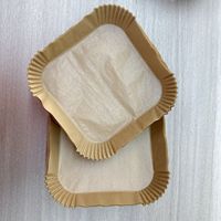 Papiers de cuisson jetables pour friteuse à air, antiadhésifs et résistants à l'huile pour un nettoyage facile, papier sulfurisé de qualité alimentaire pour friteuse à air, 100 pièces