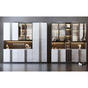 Meuble de rangement de luxe pour la maison, buffet en bois contreplaqué, armoire en verre, armoire en bois, armoire à vin d'hôtel, bar, meubles de salon, moderne - Product Image 2