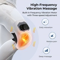 Masseur de genou 3 en 1 avec chaleur et vibrations, appareil de massage chauffant sans fil pour soulager les douleurs articulaires et améliorer la circulation sanguine