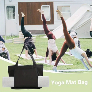 Produits en livraison directe 2025 Grand sac de sport pour tapis de yoga Sac fourre-tout en toile de haute qualité Logo personnalisé - Product Image 5
